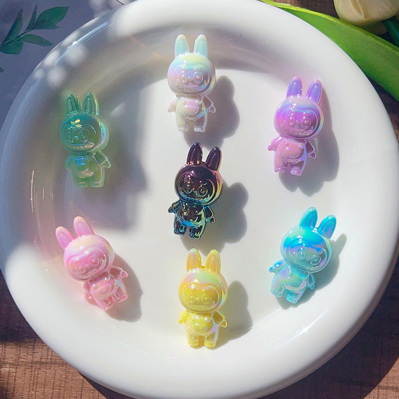 50pcs 3D Labubu Cute Small Beads DIY Phone Chain Pendant Beaded Pen Material Accessories