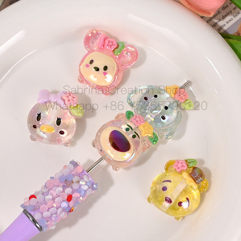 High-Quality UV Colorful 3D Cartoon Cute Bubble Beads DIY Phone Chain Material Accessories