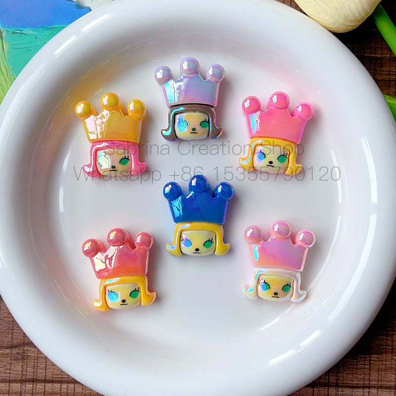 50pcs-Acrylic Heavy Hand Painted Cartoon Pig Cute Beads Car Hanger Mobile Chain DIY Accessory