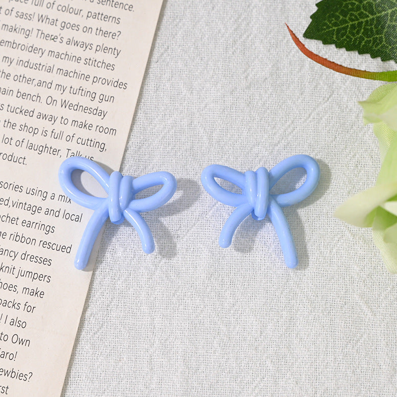 27mm Bowknot Acrylic Beads Through Hole Bow Tie DIY Phone Chain Accessories Beading Pen Materials Loose Beads