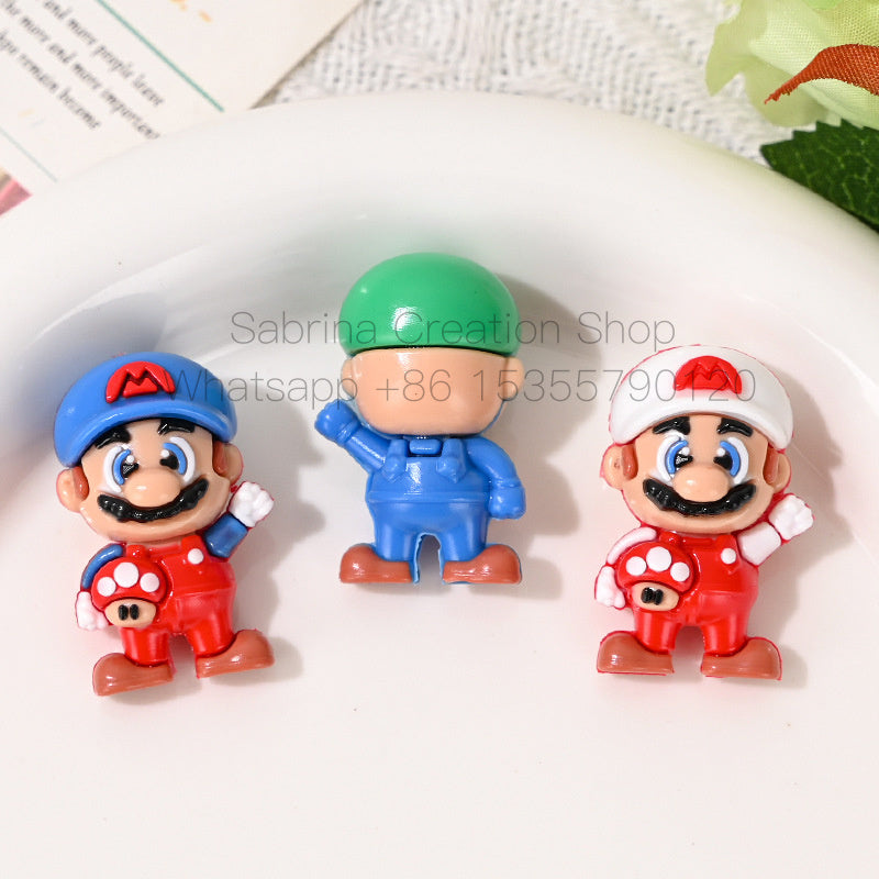 50pcs-Super Mario 3D Bead Hole Through Cute Beads for DIY Phone Charm Accessories Wholesale