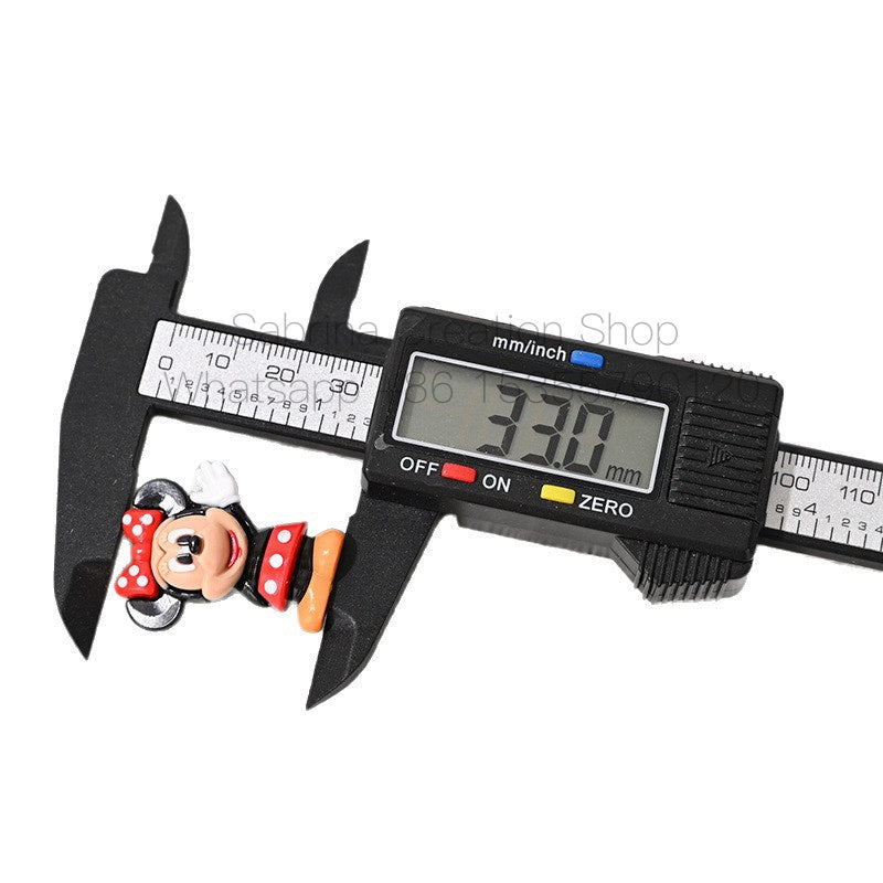 3D Dysney Minnie Rubber Beads DIY Phone Chain Accessories Beaded Pen Materials Through Hole Loose Beads Wholesale