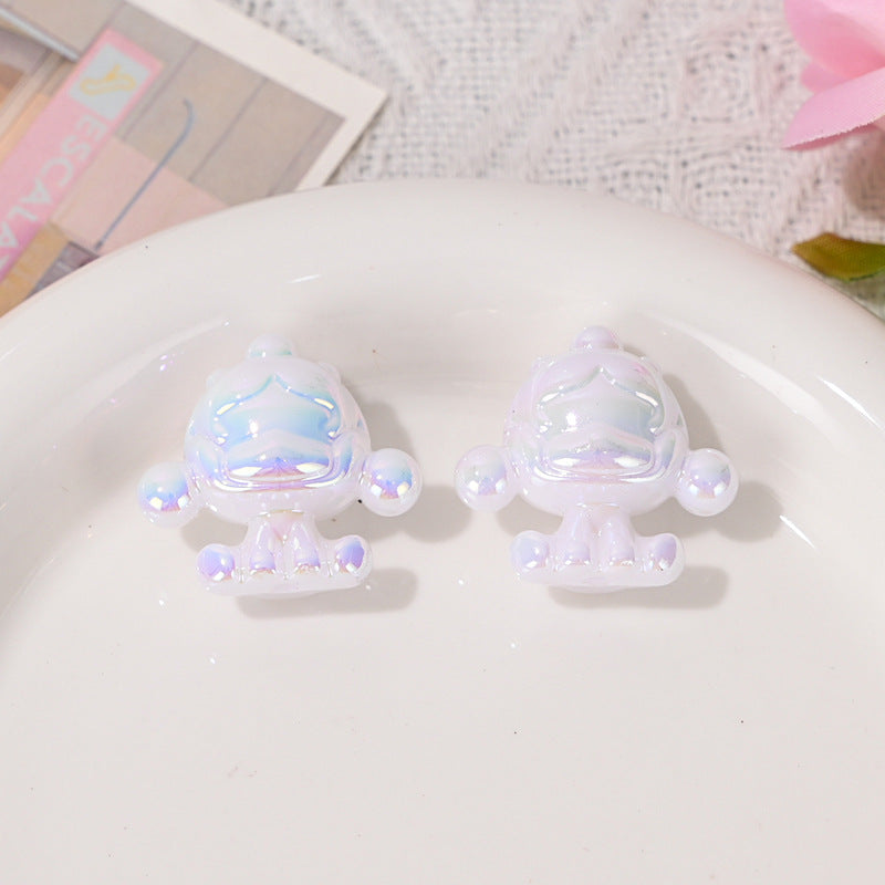 UV Plated Color SP Base Cute Loose Beads Wholesale Mixed DIY Phone Chain Beads String Beads Pen Bag Hanging Chain Accessories