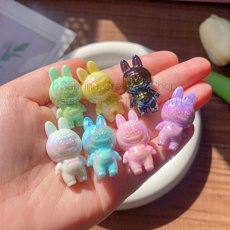 50pcs 3D Labubu Cute Small Beads DIY Phone Chain Pendant Beaded Pen Material Accessories