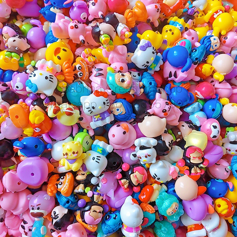 50pcs- Cute Soft Rubber Beads Mixed DIY Phone Chain Accessories Keychain Silicone Material Wholesale