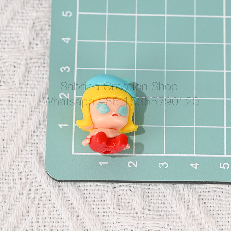 Perforated Rubber SP Little Girl Bubble Matra DIY Phone Chain Accessories Beads Pen Handmade Loose Beads