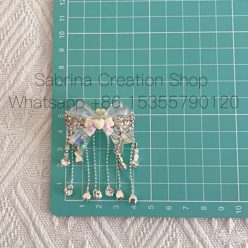 Handcrafted Heavy-duty Bowknot Tassel Loose Beads DIY Phone Chain Beaded Pen Irregular Beads Bag Chain Jewelry Accessories