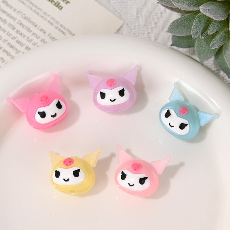 Cartoon Mixed Style 3D Rubber Beads DIY Phone Chain Accessories Beaded Pen Silicone Cute Beads for Dolls Wholesale