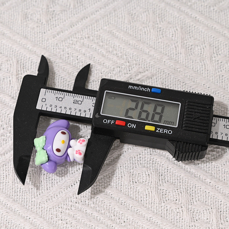 3D Melody Sanrio Through-Hole Rubber Beads DIY Phone Chain Accessories Beaded Pen Loose Beads Wholesale