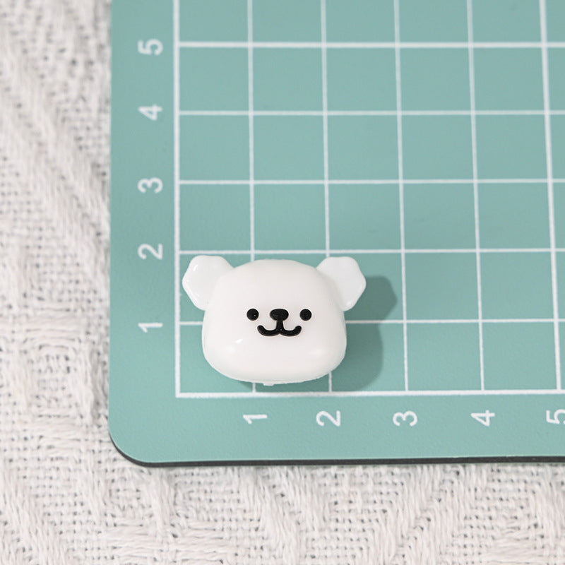 Perforated Cartoon Small Animal Soft Rubber Beads DIY Phone Chain Accessories Handmade Keychain Beads Pen Loose Beads