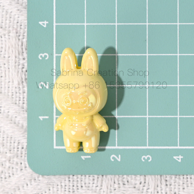 50pcs 3D Labubu Cute Small Beads DIY Phone Chain Pendant Beaded Pen Material Accessories