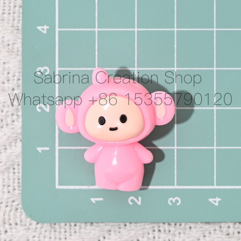 Cartoon Teletubbies Rubber Beads DIY Phone Chain Accessories Beads String Beads Handmade Necklace Accessories Wholesale