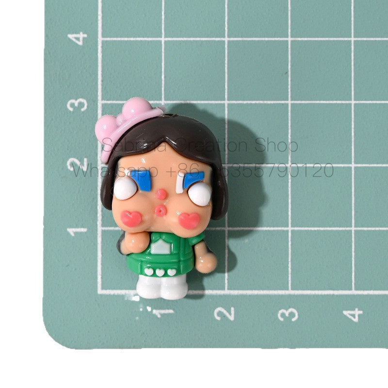 3D Crying Baby with Hole Cute Rubber Beads DIY Phone Chain Accessories Wholesale Beaded Pen Accessories Wholesale