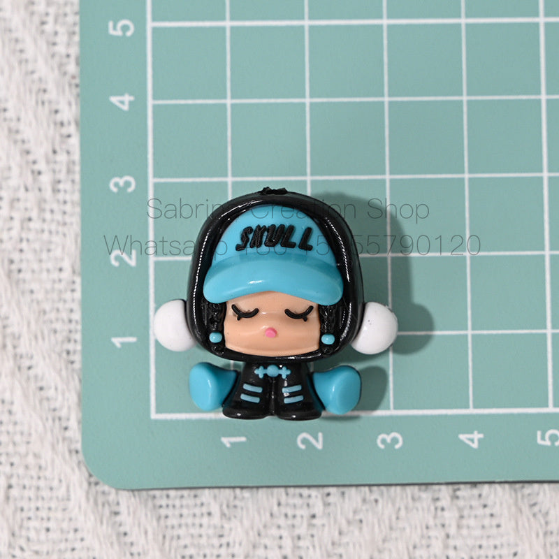 SP Rubber Beads Foam Matt 3D Cute Wanderer Series Hole Beads DIY Phone Chain Accessories Wholesale