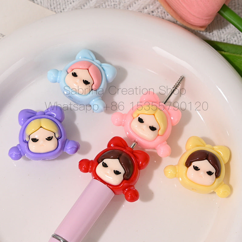 Cartoon Mixed Style 3D Rubber Beads DIY Phone Chain Accessories Beaded Pen Silicone Cute Beads for Dolls Wholesale