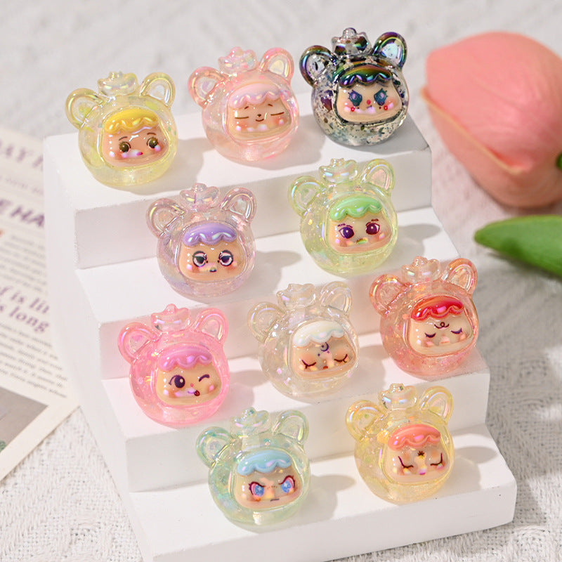 High-Quality UV Colorful 3D Cartoon Cute Bubble Beads DIY Phone Chain Material Accessories