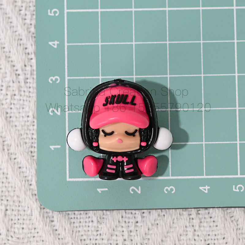 SP Rubber Beads Foam Matt 3D Cute Wanderer Series Hole Beads DIY Phone Chain Accessories Wholesale