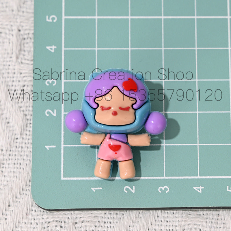 Perforated Cartoon SP Foam Matte Soft Glue Beads 3D Cute DIY Phone Chain Handmade Beaded Pen Accessories