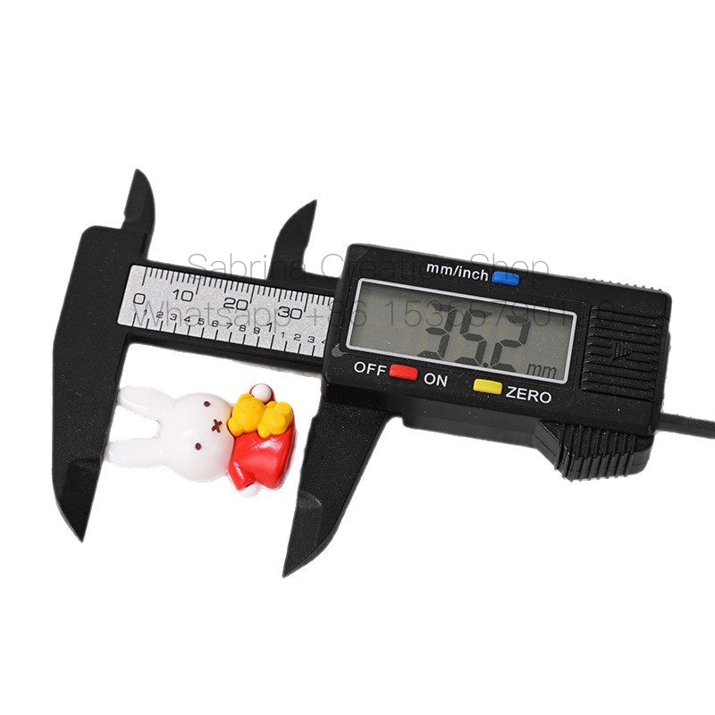 New Small Bunny Through Hole Rubber Beads Soft Glue Cute DIY Phone Chain Keychain Bag Pendant Accessories