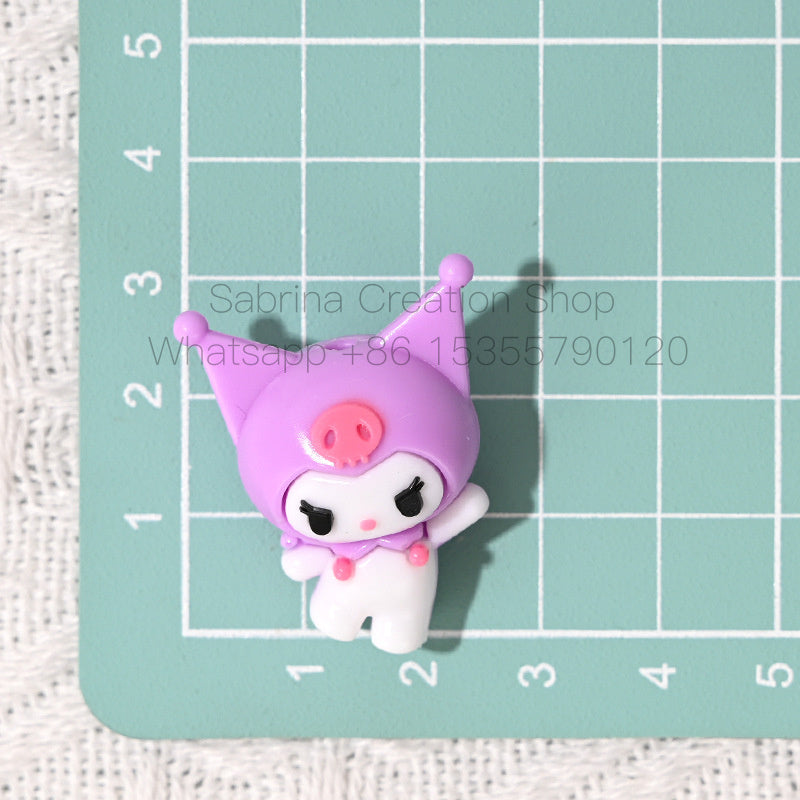 50pcs-Sanrio Kuromi Beads DIY Phone Chain Accessories Cute Scattered Beads for Stringing Pen Parts