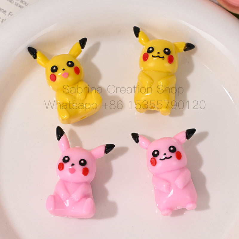 Cartoon Mixed Style 3D Rubber Beads DIY Phone Chain Accessories Beaded Pen Silicone Cute Beads for Dolls Wholesale