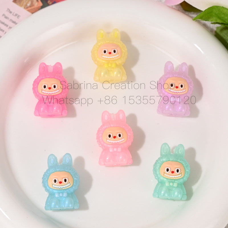 Cartoon Mixed Style 3D Rubber Beads DIY Phone Chain Accessories Beaded Pen Silicone Cute Beads for Dolls Wholesale