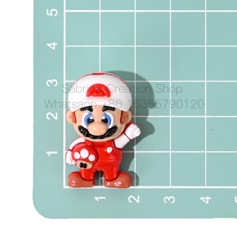 50pcs-Super Mario 3D Bead Hole Through Cute Beads for DIY Phone Charm Accessories Wholesale