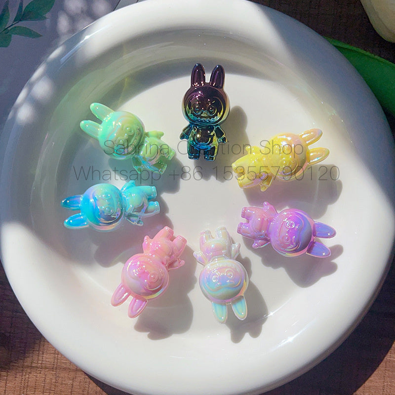 50pcs 3D Labubu Cute Small Beads DIY Phone Chain Pendant Beaded Pen Material Accessories