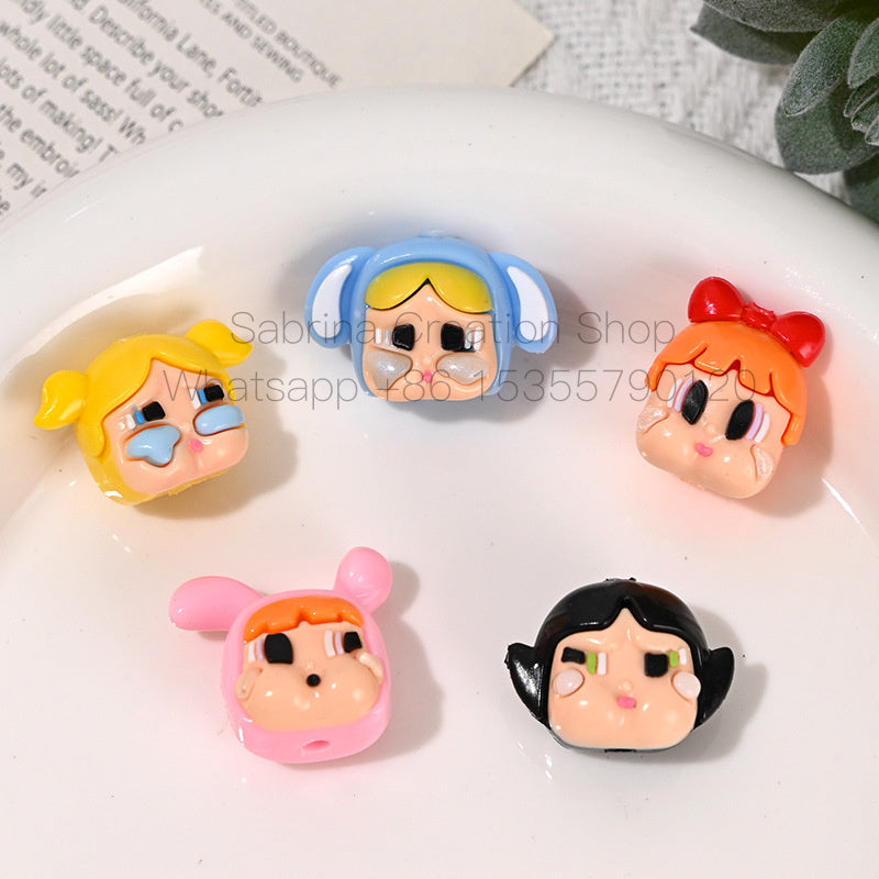 Cartoon Mixed Style 3D Rubber Beads DIY Phone Chain Accessories Beaded Pen Silicone Cute Beads for Dolls Wholesale