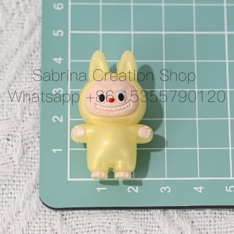 Standing Figure Rubber Beads DIY Phone Chain Accessories Handmade Beaded Keychain Cute Wholesale