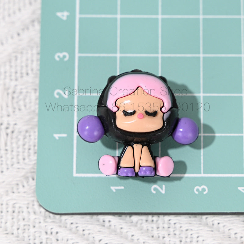 Perforated Rubber SP Little Girl Bubble Matra DIY Phone Chain Accessories Beads Pen Handmade Loose Beads