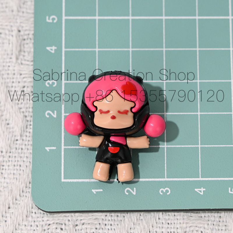 Perforated Cartoon SP Foam Matte Soft Glue Beads 3D Cute DIY Phone Chain Handmade Beaded Pen Accessories