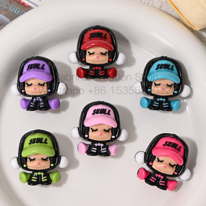 Cartoon Mixed Style 3D Rubber Beads DIY Phone Chain Accessories Beaded Pen Silicone Cute Beads for Dolls Wholesale