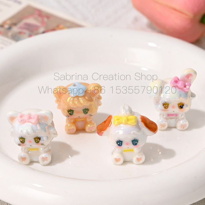 High-Quality UV Colorful 3D Cartoon Cute Bubble Beads DIY Phone Chain Material Accessories