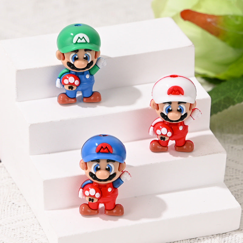 50pcs-Super Mario 3D Bead Hole Through Cute Beads for DIY Phone Charm Accessories Wholesale