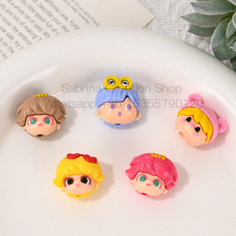 Cartoon Mixed Style 3D Rubber Beads DIY Phone Chain Accessories Beaded Pen Silicone Cute Beads for Dolls Wholesale