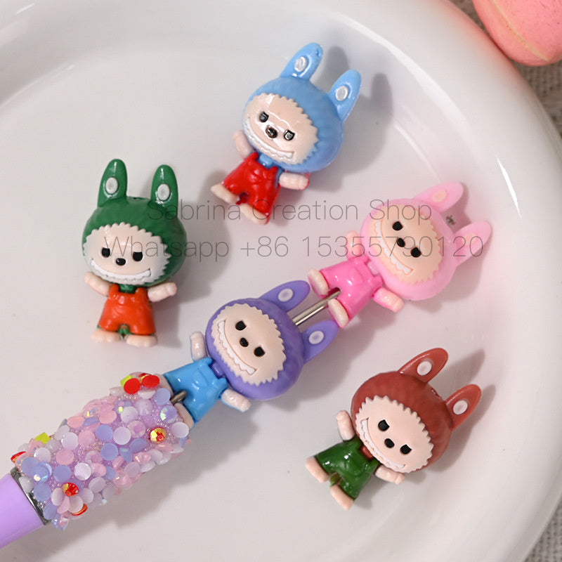 Cartoon Mixed Style 3D Rubber Beads DIY Phone Chain Accessories Beaded Pen Silicone Cute Beads for Dolls Wholesale