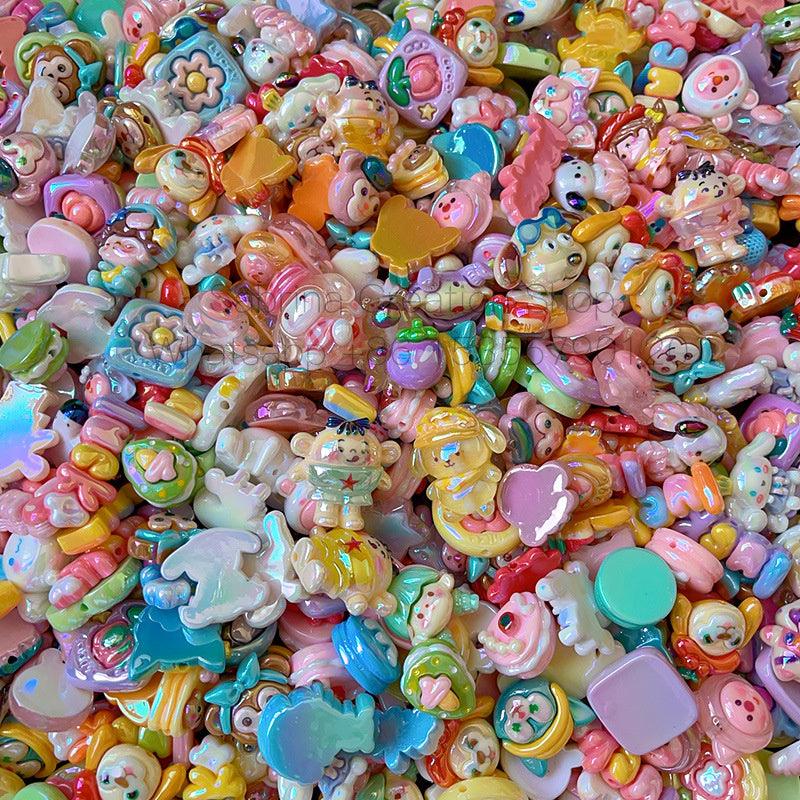 High-Quality UV Colorful 3D Cartoon Cute Bubble Beads DIY Phone Chain Material Accessories