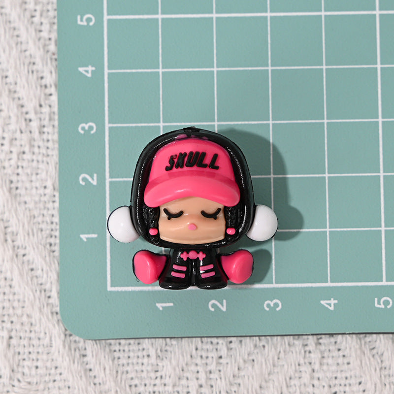 SP Rubber Beads Foam Matt 3D Cute Wanderer Series Hole Beads DIY Phone Chain Accessories Wholesale