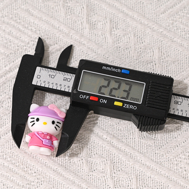 3D HK Beads Charms Dress-Up Diary KT Cat Rubber Beads with Holes Cute DIY Phone Chain Keychain Accessories Beaded Pen